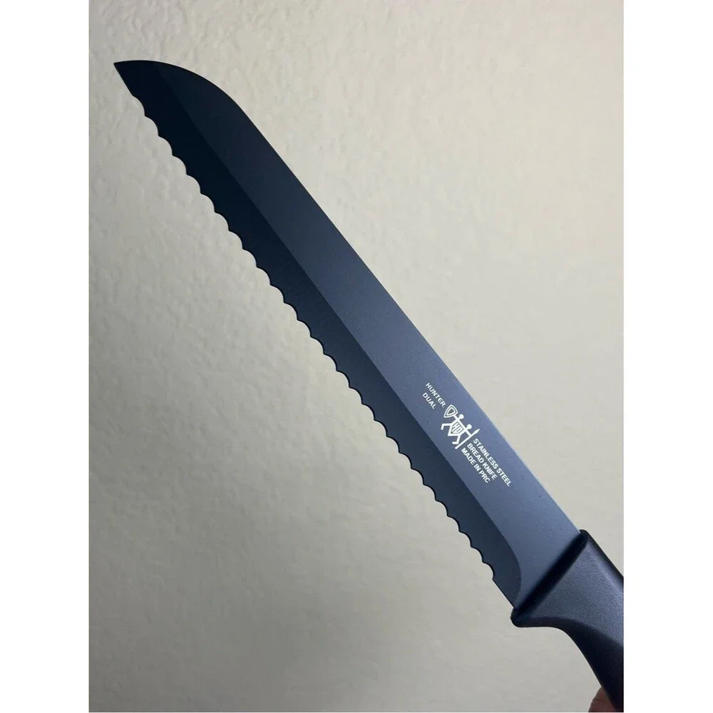 Hunter.Dual 19-piece German high carbon stainless steel knives set black